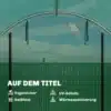 Roheline kasvuhoone tunnel 3x2x2 m, kahe ukse ja akendega, taustal linnu pilt ja illustratsioon UV-kaitse omadustest.