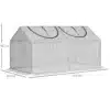Kasvuhoone PE kattega, rullakendega, 120x60x60 cm | E-pood Tootemaailm Kasvuhoone PE kattega, rullakendega, mõõtudega 120x60x60 cm, valge läbipaistev materjal, mis sobib ideaalselt taimede kaitsmiseks ja kasvatamiseks. Taustal vaba ruum, mis toob kasvuhoone esile.