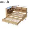 Naturaalsest puidust lastetoa voodi LED-valgustus, riiulid, usb | E-pood Tootemaailm Naturaalsest puidust lastetoa voodi, millel on LED-valgustus, mitmed riiulid ja USB-laadimise võimalused. Voodi ja riiulite mõõdud on pildil näidatud, asetatud tänapäevasesse lastetoa keskkonda.