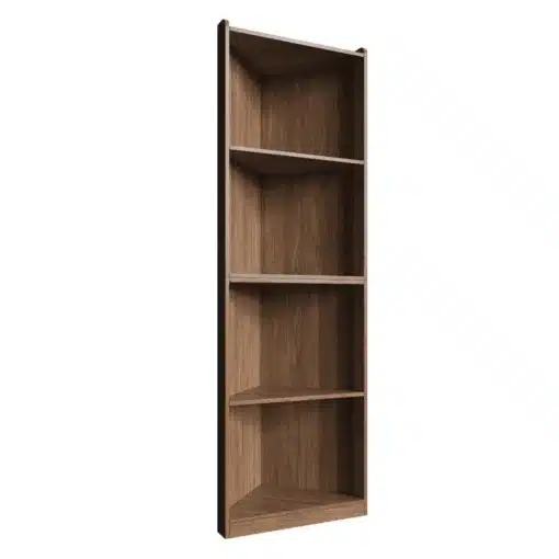 Nurgariiul pähklipruun MDF, kõrge ja stabiilne 180 cm | E-pood Tootemaailm Nurgariiul pähklipruun MDF materjalist, kõrge ja stabiilne konstruktsioon, 180 cm, kolme riiuliga avatud ruum, sobib igasse interjööri.