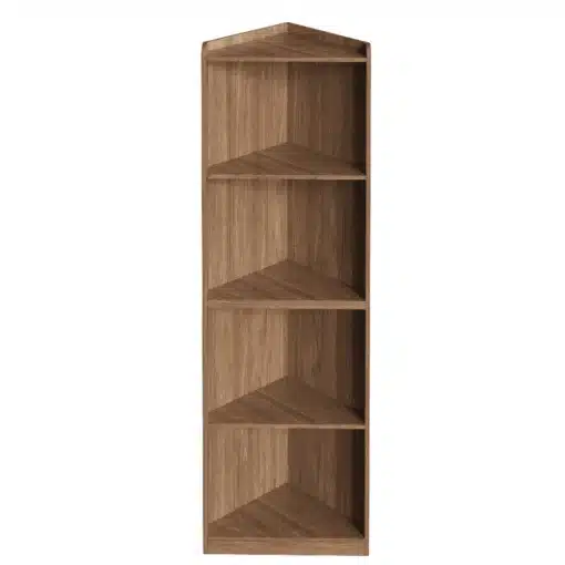 Nurgariiul pähklipruun MDF, kõrge ja stabiilne 180 cm | E-pood Tootemaailm Nurgariiul pähklipruun MDF materjalist, kõrge ja stabiilne 180 cm, nelja avatud riiuliga ja nurgale sobiv disain.
