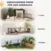 Kutsikate poegimiskast pestava alusega must 203x102x60 cm | E-pood Tootemaailm Kolm erinevat katsikate poegimiskasti paigutuse varianti, sealhulgas U-kuju siseruumis kaminaga taustal, ristkülik disain elutoas ja kuusnurkne variant aias rohelise taustaga. Möödud 203x102x60 cm, must ja pestava alusega.