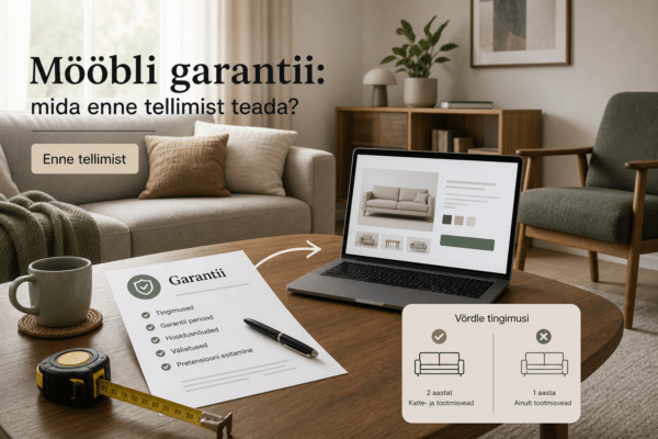 Mööbli garantii tingimuste kontrollimine enne tellimist