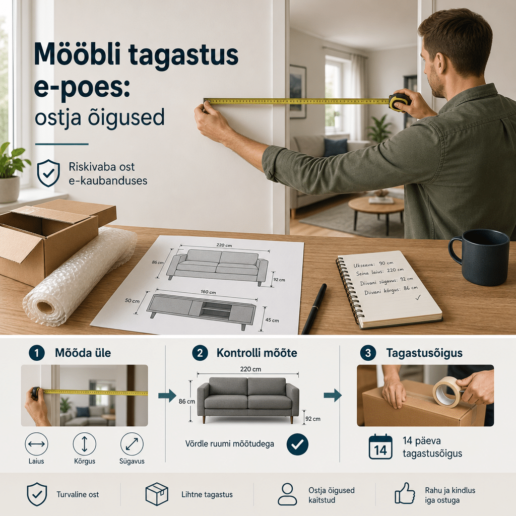 Mööbli mõõtmine enne e-poest tellimist
