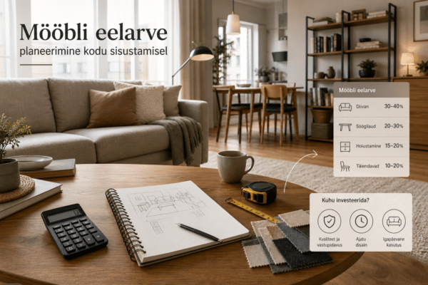 Mööbli eelarve: kuhu investeerida rohkem? | E-pood Tootemaailm Mööbli eelarve planeerimine kodu sisustamisel