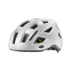 Kiiver LIV Relay MIPS, S/M (49-57 cm), Gloss White, läikiv valge kiiver musta sisemusega, moodsate ventilatsiooniavadega, tagab turvalisuse ja mugavuse, valge taustal.