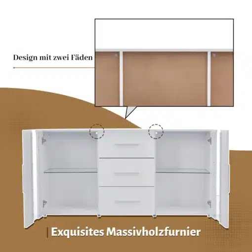 Tv-alus led valgustusega ja mitmeotstarbeline hoiukapp 140x35x70 cm | E-pood Tootemaailm Valge Tv-alus led valgustusega ja mitmeotstarbeline hoiukapp 140x35x70 cm, avatud uste ja sahtlite süsteemiga, puiduspoonist pealispind, diameetris konstruktsioon kaardipilt. Elegantne ja funktsionaalne mööbel elutuppa.