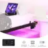 Voodi raam 120x200 led-valgustuse ja laadimisjaamaga metallist | E-pood Tootemaailm Voodi külge kinnitatud pistikupesa ja USB laadimispaneel koos voolukaabliga