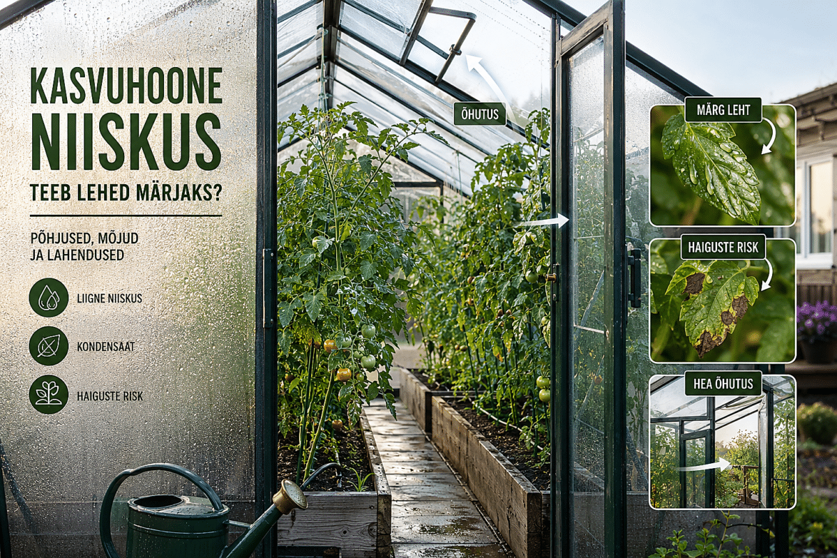 Kasvuhoone niiskus teeb lehed märjaks? | E-pood Tootemaailm Kondensaat ja niisked tomatitaimed kodukasvuhoones