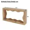 Kahekordne konsoollaud rustikaalse puidumustriga | E-pood Tootemaailm Puidust raam mõõtudega 160,5 × 86,5 cm, sisemõõt 157 × 82 cm