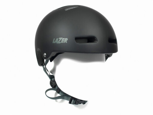 Kiiver LAZER Armor 2.0, Matte White (L) | E-pood Tootemaailm Must Lazer rattakiiver külgvaates, reguleeritava lõuarihmaga
