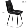 Söögilaud 4 velvetist tooliga, modernne 160×80×75 cm komplekt | E-pood Tootemaailm Must must söögitool, mõõtmetega 86 x 46 x 44 cm, metalljalgadel