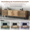 Telerialus 180 x 40 x 55 cm 8 panipaigaga 70-tollisele telerile | E-pood Tootemaailm Puidust televiisorialus ja madal kapp liistustega ustega elutoas