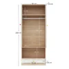 Lastetoa riidekapid lemmiklooma pesaga | E-pood Tootemaailm Avatud riidekapp mõõtudega 80 x 50 x 200 cm, sees riiulid ja all sahtel