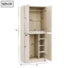 Riidekapp kahe uksega, 70 × 40 × 170 cm | E-pood Tootemaailm Hele puitviimistlusega kaheosaline riidekapp mõõtudega 170 x 70 x 40 cm, avatud uste ja sisemiste riiulitega
