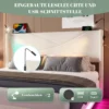 Voodi160 x 200 cm LED-valgustuse, USB-pesade ja panipaigaga | E-pood Tootemaailm Voodipeatsisse integreeritud lugemislambid ja USB- ning Type-C laadimisliidesed