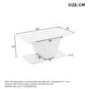 Diivanilaud LED-valgustusega 100 x 50 x 46 cm | E-pood Tootemaailm Valge laud mõõtudega 100 × 50 cm, kõrgus 46 cm, jalgadega keskosa ja 2,5 cm paksune plaat