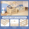 Lastevoodi piirdega männipuidust raam 90x190 cm | E-pood Tootemaailm Puidust lastesäng majakujulise peatoe ja turvapiirdega lastetoas
