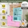 Köögikapp reguleeritavate riiulitega | E-pood Tootemaailm Köögikapp avatud ja suletud hoiuruumidega, tõstetava ukse ja sahtliga