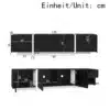 Moodsad TV-alused LED-valguse ja panipaikadega | E-pood Tootemaailm Must TV-kapp mõõtudega 170 × 39 cm ja avatud uste ning riiulitega