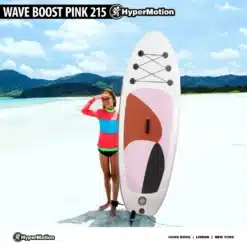 Wave Boost Pink 215 HyperMotion aerulaud rannas koos seisva inimesega