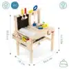 Laste puidust tööpink tööriistadega 75-osaline komplekt | E-pood Tootemaailm Puidust laste tööpink tööriistade ja tarvikutega, mõõdud 63,5 x 56,5 x 35 cm