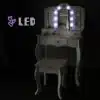 Laste tualettlaud peegli ja tarvikutega LED-valgustusega | E-pood Tootemaailm LED-valgustusega meigilaua komplekt peeglite ja taburetiga