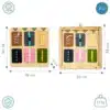 Montessori tegeluslaud lastele 18+ kuud | E-pood Tootemaailm Puidust tegevuslaud lastele, mõõdud 45 x 45 cm ja 52 x 55 cm, erinevate lukkude ja kinnitustega