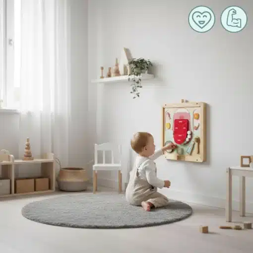 Seinale kinnitatav raam Montessori tegelustahvlitele lastele | E-pood Tootemaailm Seinale kinnitatav raam Montessori tegelustahvlitele lastele
