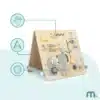 2-ühes õppetahvel lastele magnettahvli ja arvelauaga | E-pood Tootemaailm Puidust Montessori arenduspaneel kallutatava alusega, hammasrataste ja lükanddetailidega
