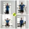 Ukseraamile kinnitatav lõuatõmbekang koduseks treeninguks | E-pood Tootemaailm Mees teeb kodus ukseavas treeningvarbsega jõu- ja kõhulihaste harjutusi