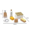 Montessori laste puidust koristuskomplekt 10-osaline | E-pood Tootemaailm Laste mängukomplekt vannitoa ja puhastuse tarvikutega, mõõdud 24,5 x 16 x 8 cm