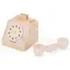 Montessori mängutelefon lastele 3+ | E-pood Tootemaailm Puidust mängutelefon pööratava kettaga ja eraldi kuuldetoruga