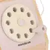 Montessori mängutelefon lastele 3+ | E-pood Tootemaailm Puidust mänguasi pöörleva kettaga ja aukudega, brändi mamambrum logo all