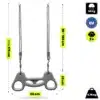 Hallist plastikust kiik kahe köiega, laiusega 60 cm, maksimaalne pikkus 175 cm, koormus kuni 50 kg