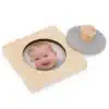 Montessori arendav puidust mängukomplekt beebile 6 tk | E-pood Tootemaailm Puidust fotoplaat beebipildiga ja eraldi ümmargune pitsat