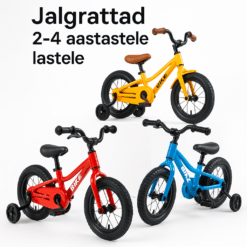 Erinevad jalgrattad 2-4 aastastele lastele