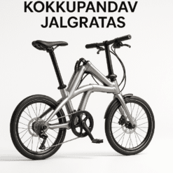 Kokkupandav jalgratas linnatänaval
