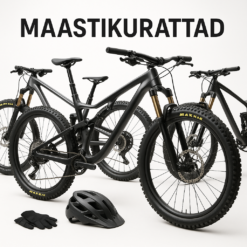 Erinevad maastikurattad rohelises metsas