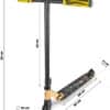 Trikitõukeratas Soke Evo kuldne | E-pood Tootemaailm Trikiratastroofi mõõtudega: 57 cm lenks, 85 cm kõrgus, 66 cm kogupikkus, 10 cm rattad