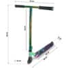 Trikitõukeratas Soke Evo neokroomne | E-pood Tootemaailm Mustriga trikikõrvuti scooter mustade käepidemetega, mõõtudega 85 cm kõrgus ja 57 cm lenksulaius