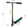 Trikitõukeratas Soke Evo must-neokroomne | E-pood Tootemaailm Trikirula mõõtudega: juhtraud 57 cm, kõrgus 85 cm, deck 48 cm, kogupikkus 66 cm, ratta läbimõõt 10 cm