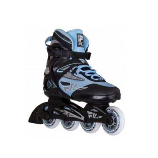 Rulluisud Fila Legacy Comp Lady | E-pood Tootemaailm Mustad ja sinised FILA rulluisud valgete ratastega