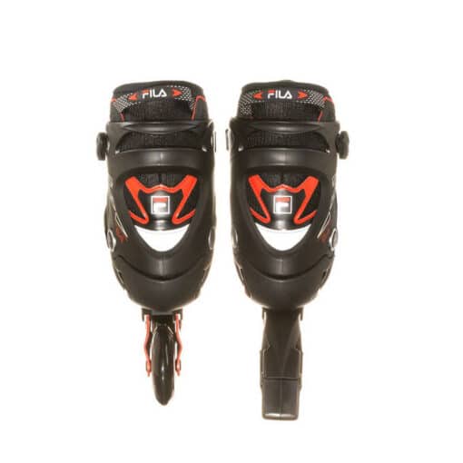 Rulluisud FILA Legacy Pro 84 | E-pood Tootemaailm FILA mustad ja punased rulluisud valgel taustal