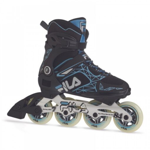 Rulluisud Fila Legacy Pro 84 naistele mustad | E-pood Tootemaailm Mustad ja sinised FILA rulluisud nelja ratta ja musta raamiga