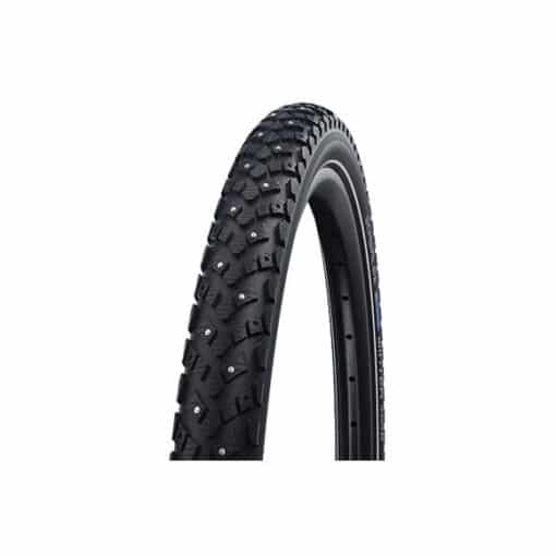 Naelrehv Schwalbe Winter 26 x 1,75 tolli 100 naastuga | E-pood Tootemaailm Mägraga jalgrattarehv naastudega, must profiil lähivaates
