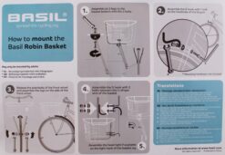 Basil Roohi Basketi paigaldusjuhend ratta külge, montaažiskeemidega