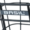 Jalgratta esikorv Basil Bremen eemaldatav | E-pood Tootemaailm BASIL metallist rattakorv musta võrguga ja BASIL logoga