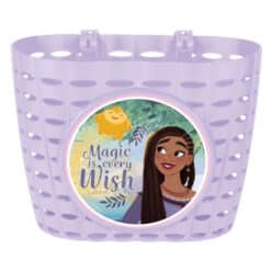 Lilla plastkorv koos Disney Wish tegelase kujutisega ja kirjaga „Magic is every Wish”
