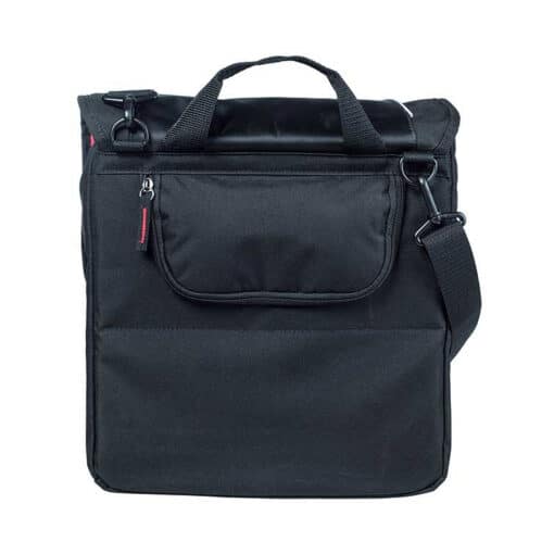 Pakiraamikott Basil Sport Design Commuter 18 l | E-pood Tootemaailm Must mustast materjalist õlakott kandekäepideme, eesmise tasku ja reguleeritava õlarihmaga